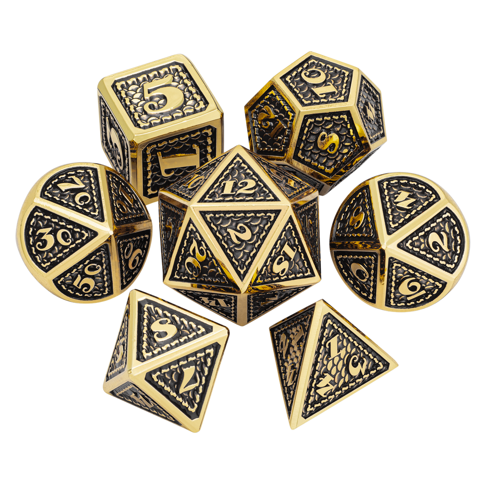 DragonScale Series 7-Piece Metal Dice Set