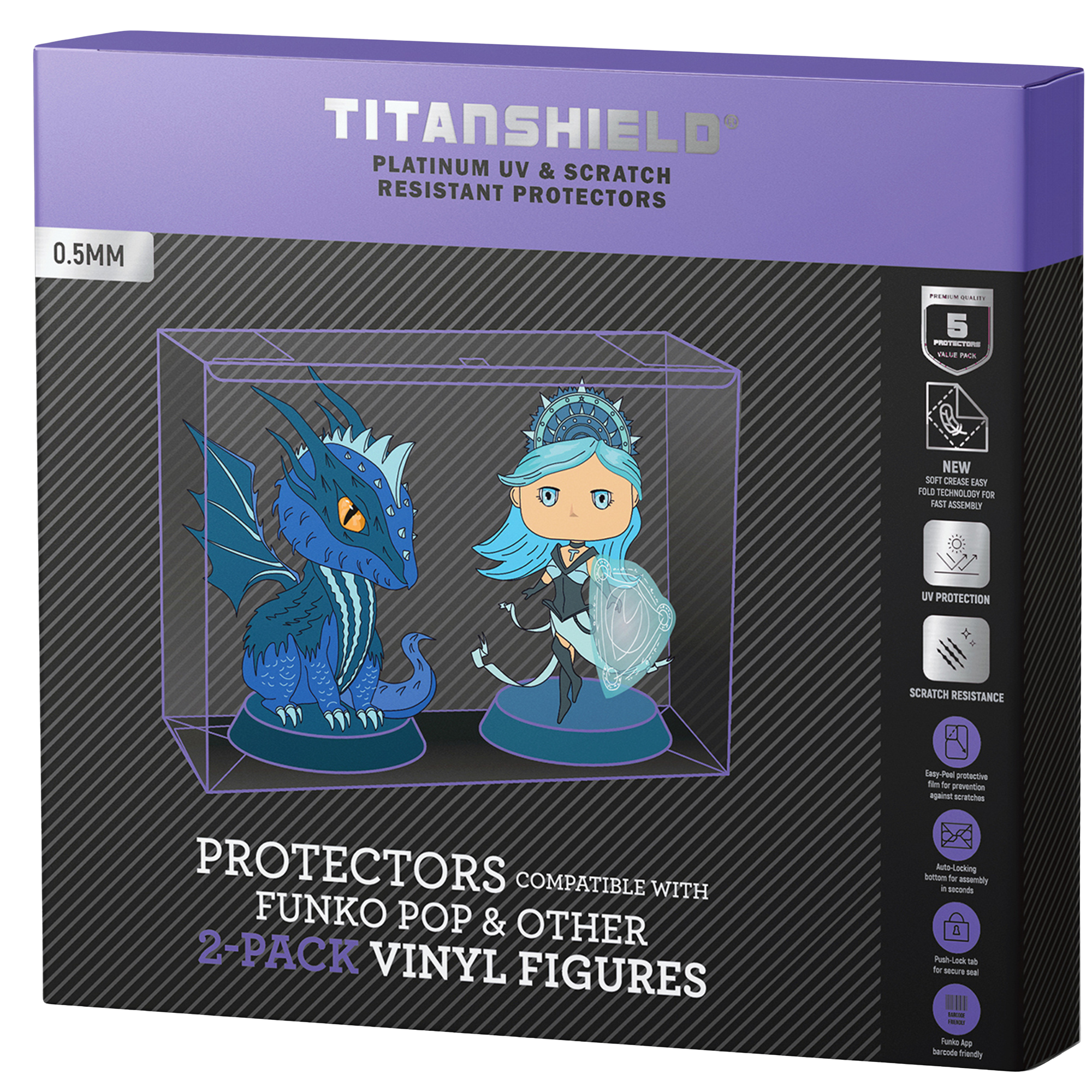 Funko Pop! PopShield Protectors 50-Pack - .45mm Thick Hard Plastic Cases For Pop! Figures