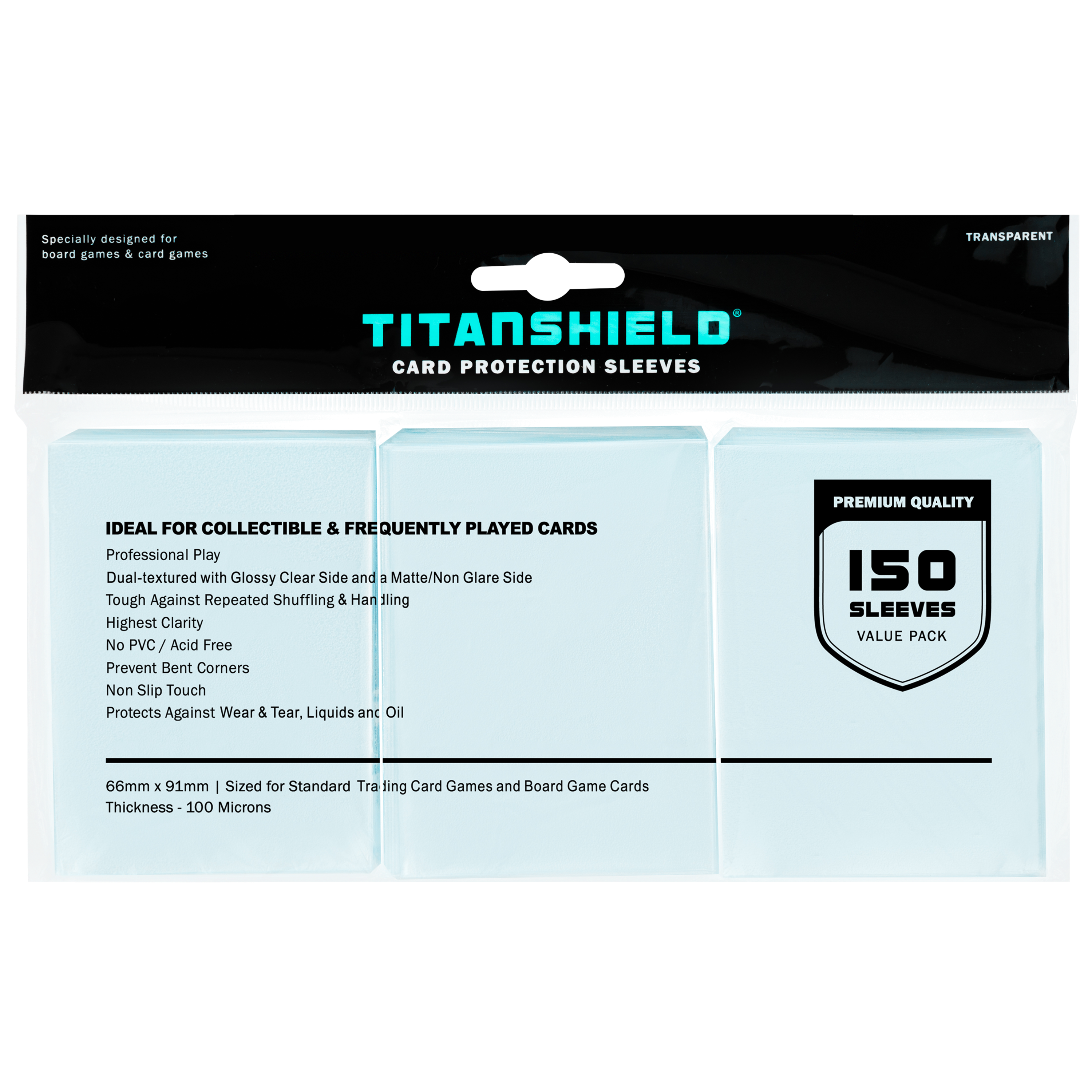 Clear Card Sleeves | Standard Size Card Sleeves TitanShield Clear Card Sleeves | Standard Size Card Sleeves TitanShield