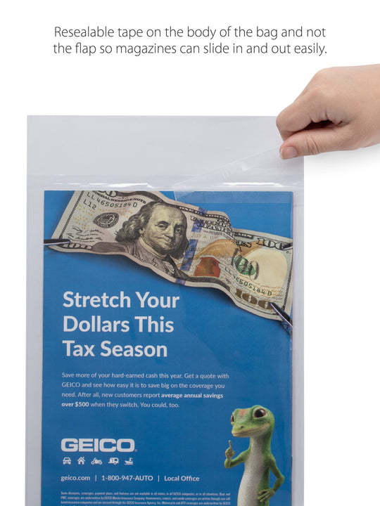 Resealable Standard Magazine Bags