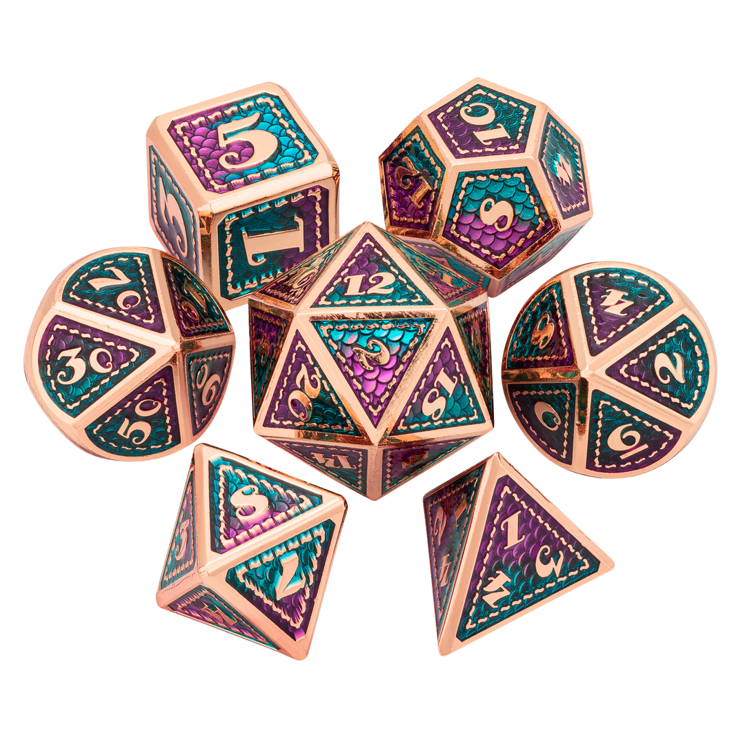 DragonScale Series 7-Piece Metal Dice Set