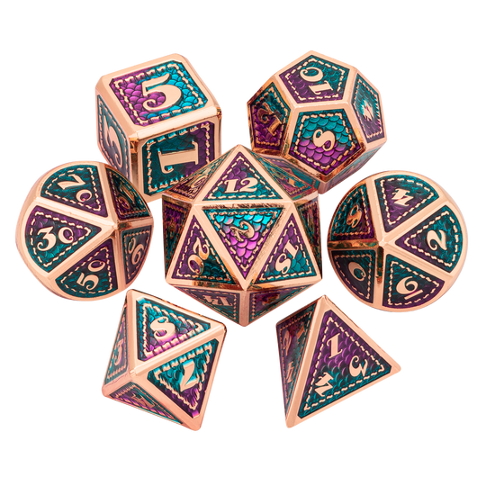 DragonScale Series 7-Piece Metal Dice Set