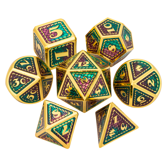 DragonScale Series 7-Piece Metal Dice Set