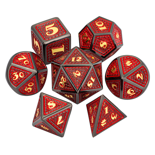 DragonScale Series 7-Piece Metal Dice Set