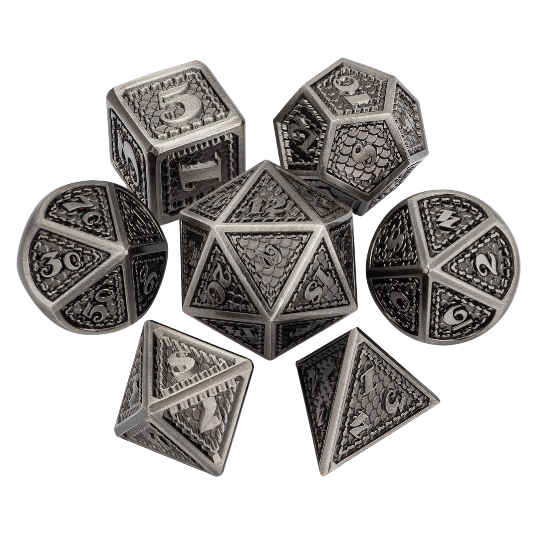 DragonScale Series 7-Piece Metal Dice Set
