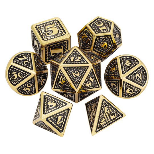 DragonScale Series 7-Piece Metal Dice Set