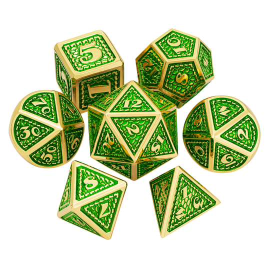 DragonScale Series 7-Piece Metal Dice Set
