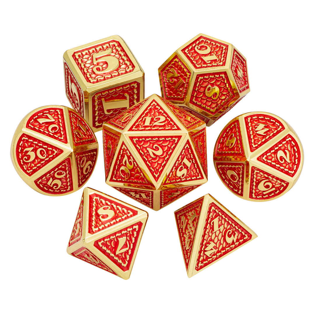 DragonScale Series 7-Piece Metal Dice Set