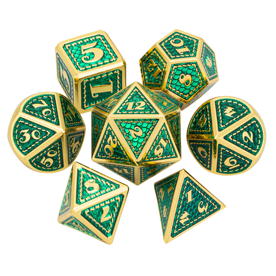 DragonScale Series 7-Piece Metal Dice Set
