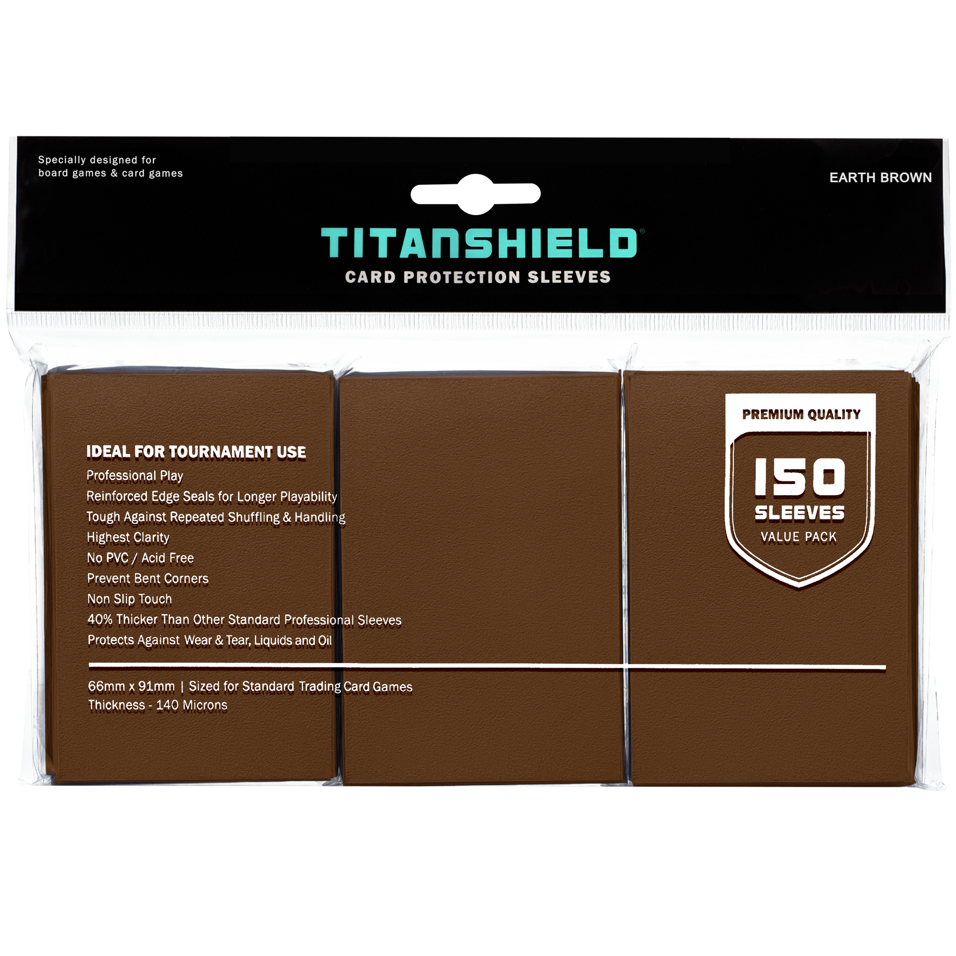 Earth Brown Card Sleeves | Standard Size TitanShield Earth Brown Card Sleeves | Standard Size TitanShield