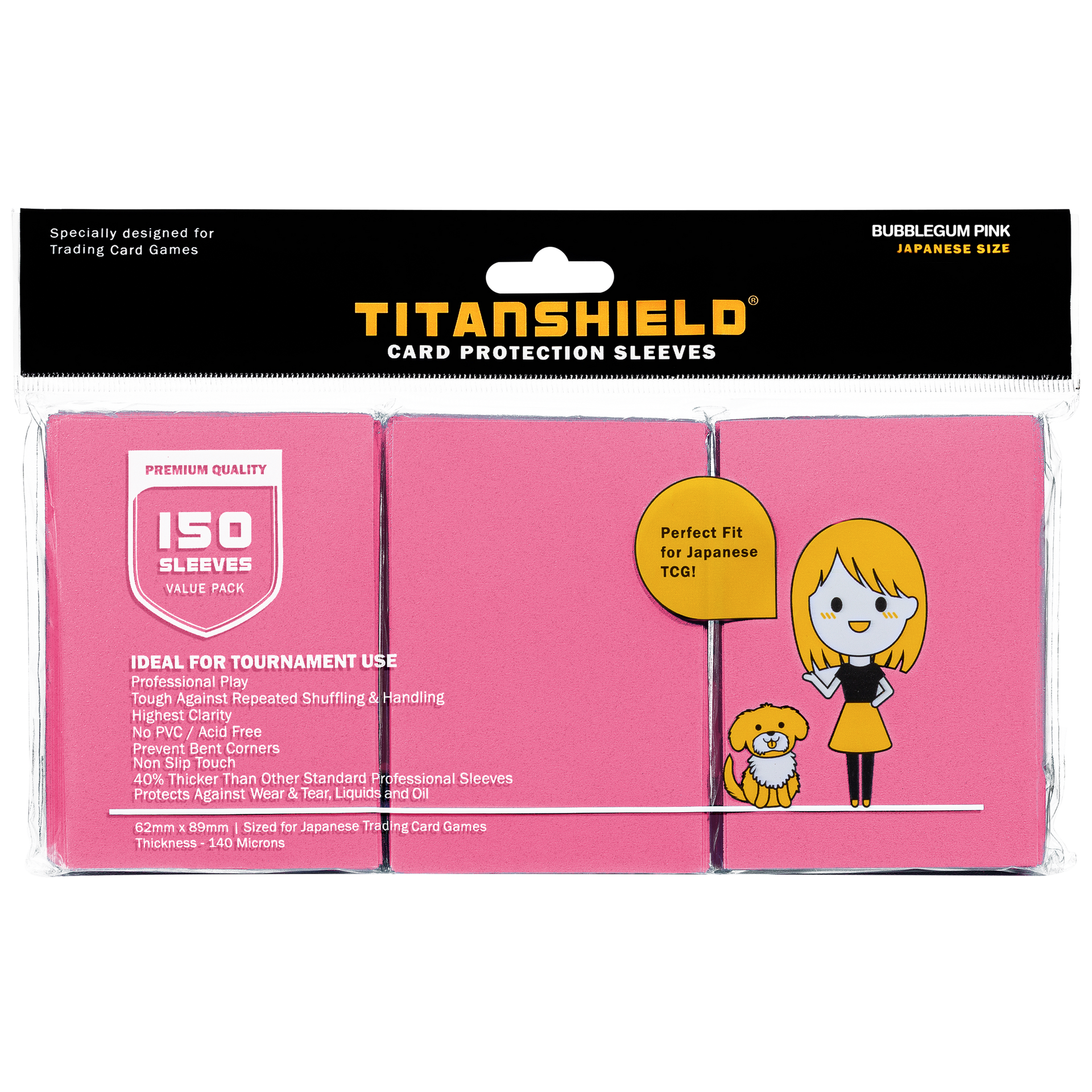 pink card sleeves Pink