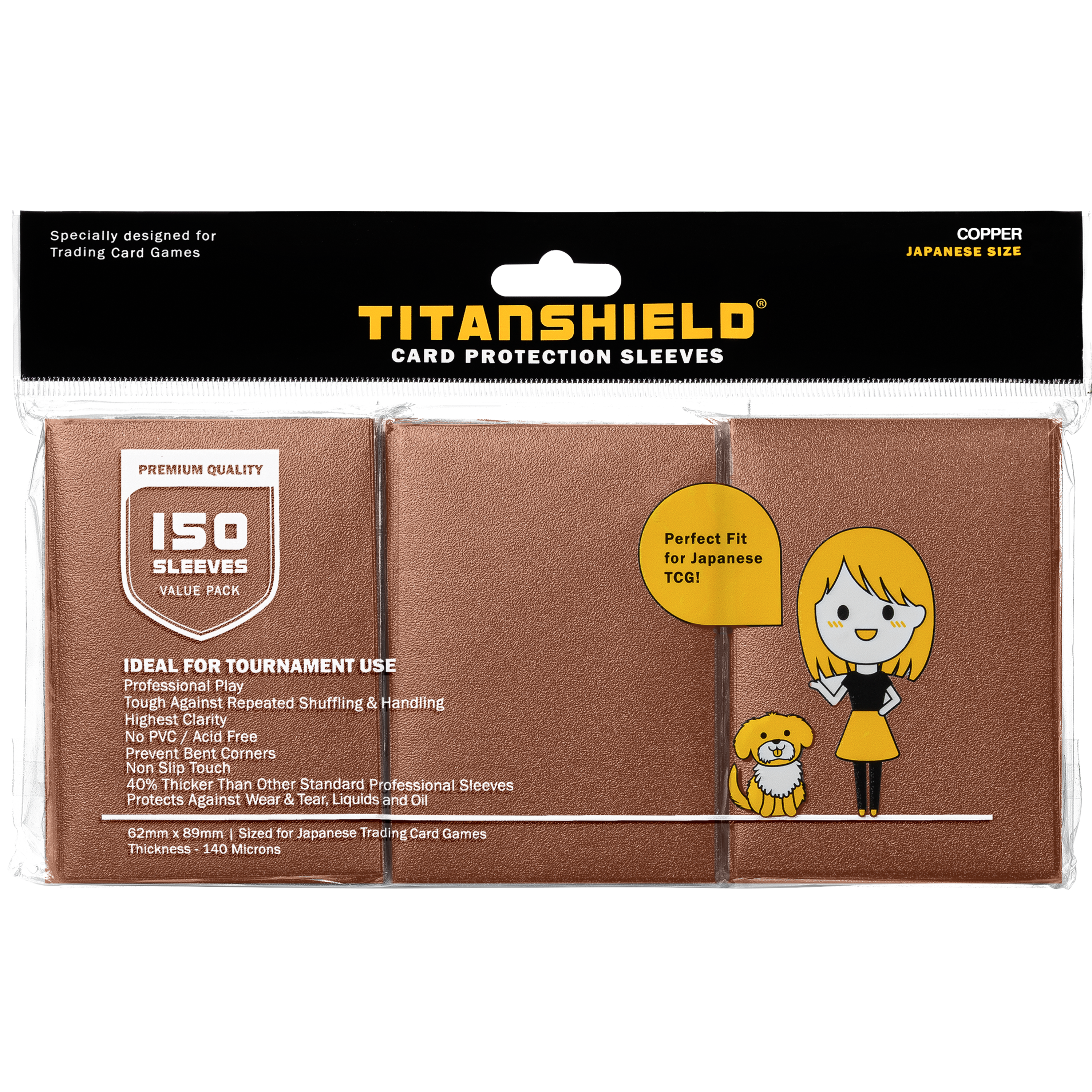 Japanese Card Sleeves 62x89mm for YuGiOh TitanShield Japanese Card Sleeves 62x89mm for YuGiOh TitanShield