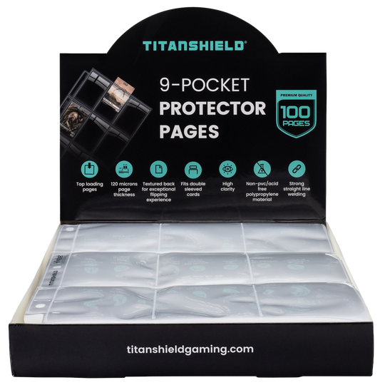 9-Pocket Trading Card Pages (100 Pack) TitanShield 9-Pocket Trading Card Pages (100 Pack) TitanShield