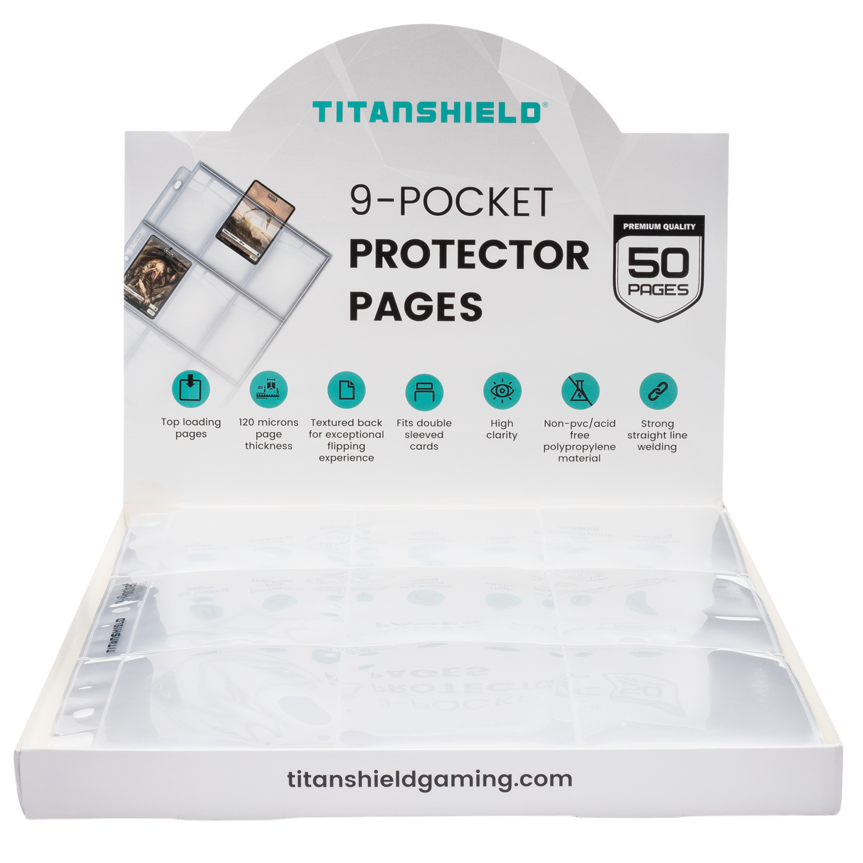 9-Pocket Trading Card Sleeve Pages | Pokemon | TitanShield TitanShield 9-Pocket Trading Card Sleeve Pages | Pokemon | TitanShield TitanShield