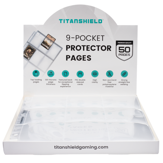 9-Pocket Trading Card Pages (50 Pages)