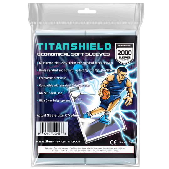plastic sleeves for trading cards Economical Soft Sleeves (2000 Sleeves) – TitanShield®