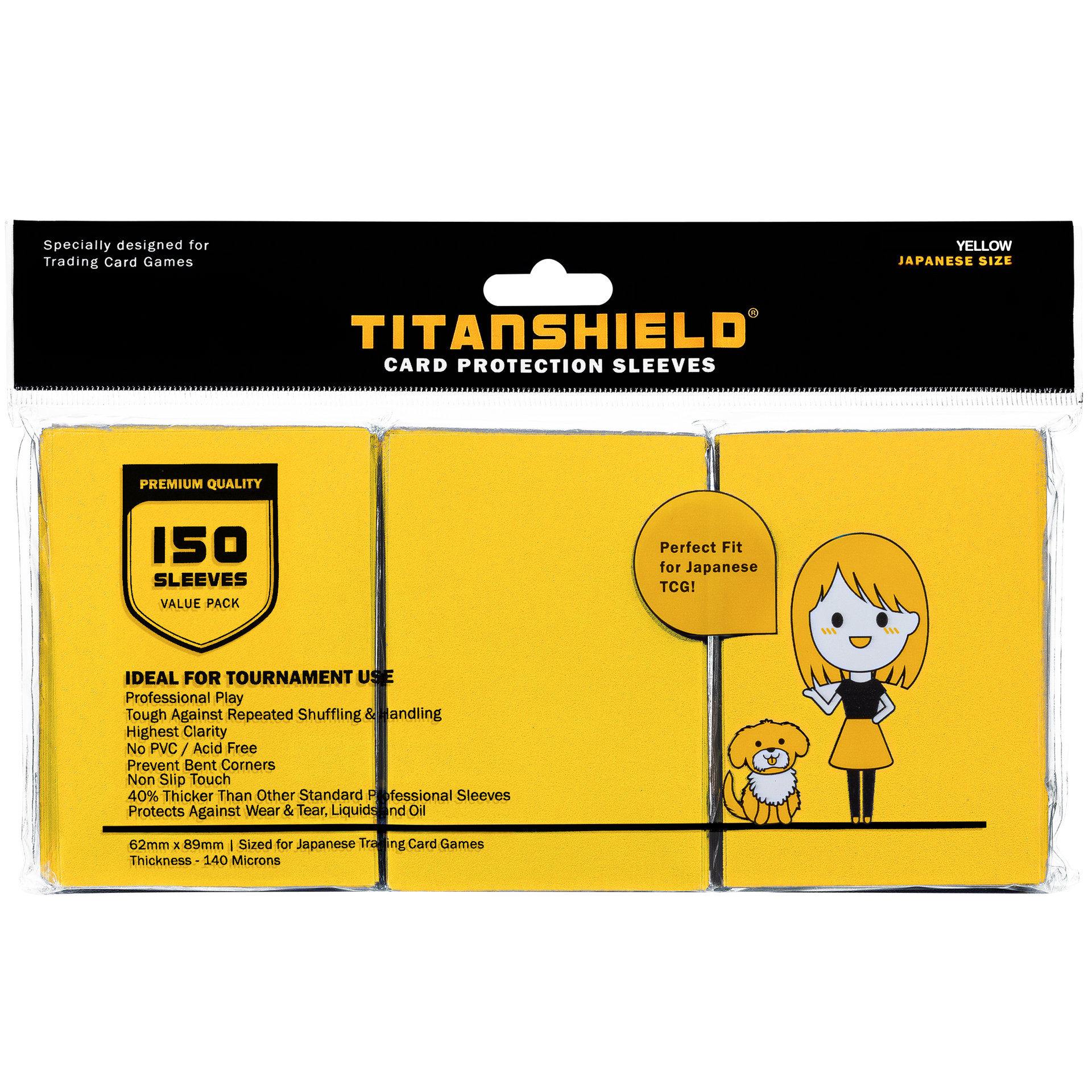 kaijudo card sleeves Yellow Japanese Card Sleeves
