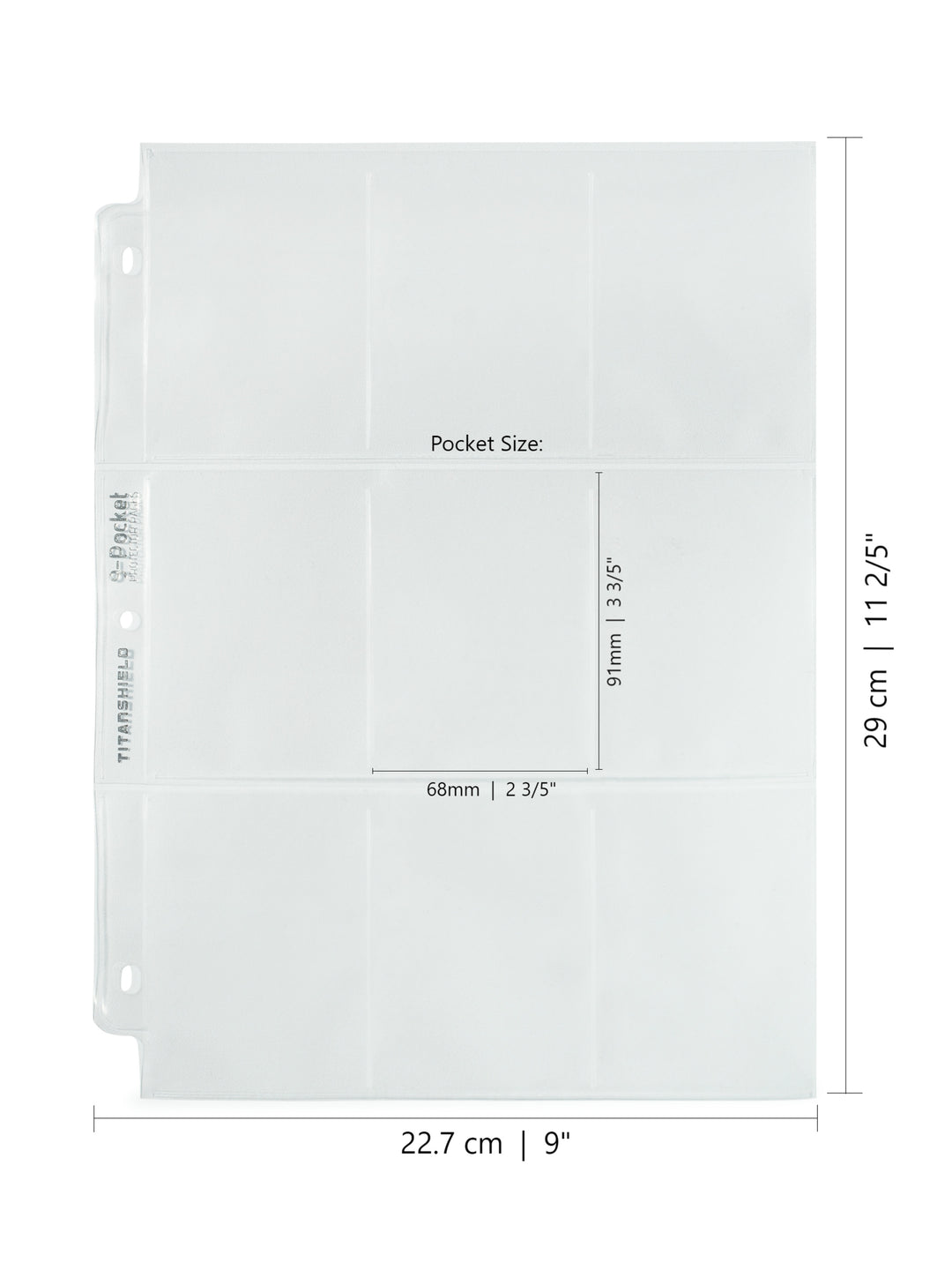 9-Pocket Trading Card Pages (100 Pages)