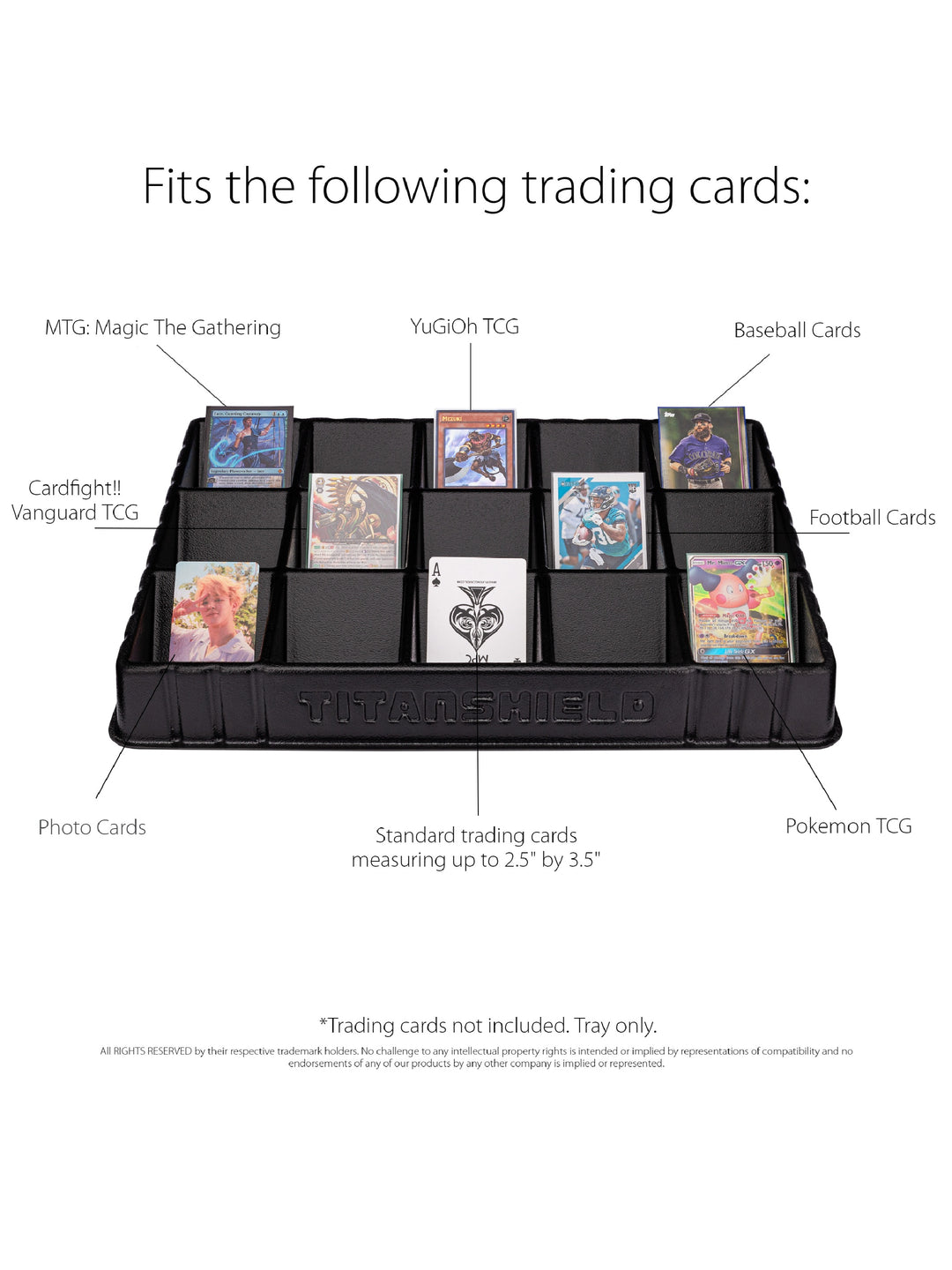 yugioh card sorter TitanShield (2 Pack Card Sorting & Dealer Tray, Black